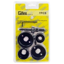 Hole Saw Kit, Cuttex Tools 7 Pcs Most Common Sizes With All Accessories
