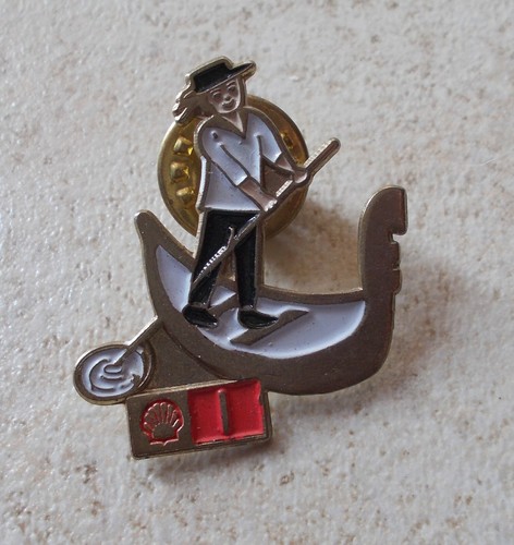 Badge Vintage ESSO Tigre - Pin Métal Publicitaire Pétrole - Collection Transport