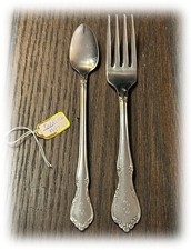 Toddletime Infant Spoons and Youth Fork Vintage Stainless Flatware Oneida Mono B