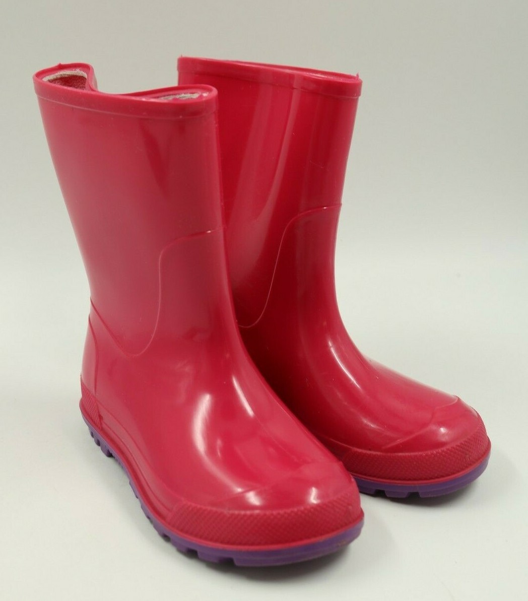 Girls Pink Rubber Rain Garden Boots 