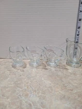 Individual Glass creamer, Gravy or Sauce Pitchers 3 sm, 1 md