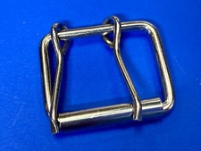 Retro Dual Prong Silver Tone Replacement Roller End Belt Buckle