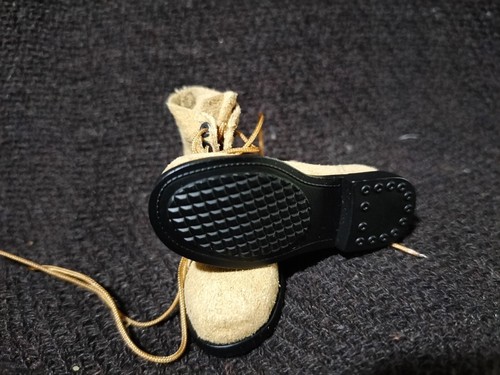 1/6 DID DRAGON ETC. WW II USA INFANTRY BEIGE FUNTIONAL SUEDE BOOTS (NO BODY) - Imagen 5 de 5