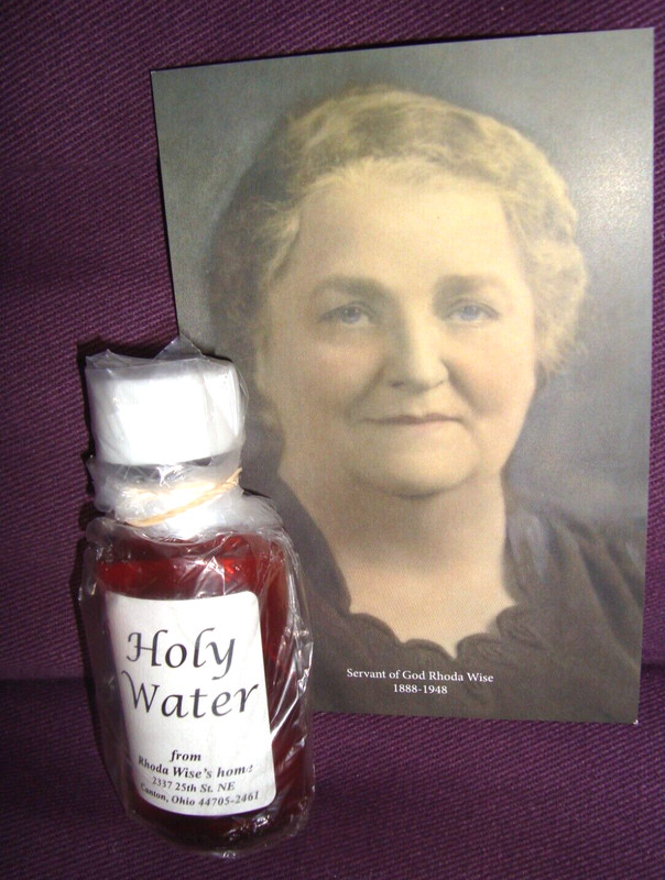 HOLY WATER FROM MOTHER ANGELICA RHODA WISE HOME CANTON OHIO PHOTO NOT INCLUDED