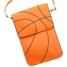 Basketball Purse Pouch Bag - Crossbody Strap Wallet Smartphone Touchscreen Case