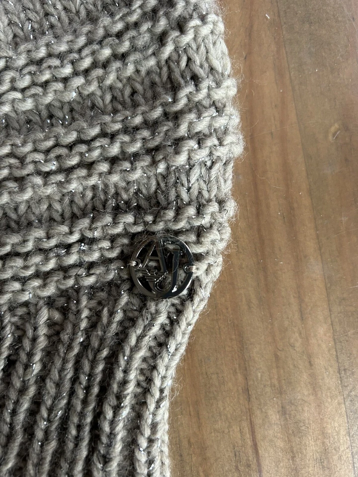 Bonnet Armani Jeans laine et lurex doré - Photo 3/4