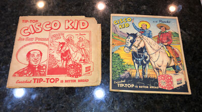 VTG Western 1950s CISCO KID PANCHO TIP-TOP BREAD Advertising Jig Puzzle Sleeve