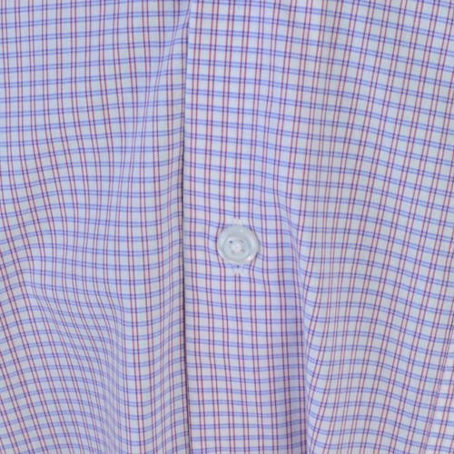 Oak Hill Premium Mens Shirt 19 34/35 Purple Check Long Sleeved Supima Cotton Non - Picture 3 of 9