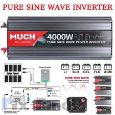 Inversor de Corriente Convertidor de Onda Sinusoidal 24V A 110V Con USB LCD RV