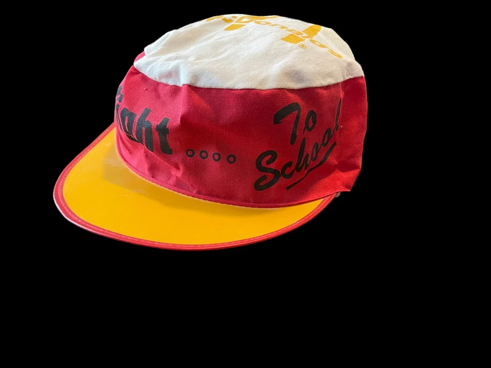 Винтажная рекламная кепка McDonald's Coca Cola «Straight... To School» б/у в отличном состоянии - Изображение 3 из 4