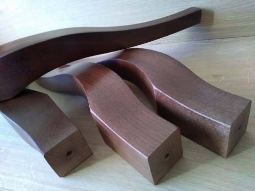 4 x WOODEN FURNITURE FEET/LEGS FOR COFFEE TABLE - Picture 4 of 10