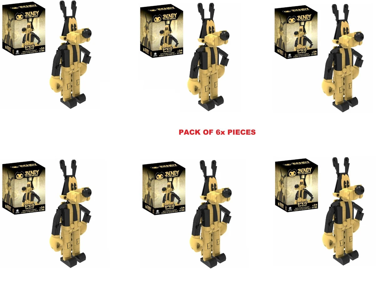 6Pcs Bendy and the ink Machine Buildable Figs Bendy and Boris the Wolf