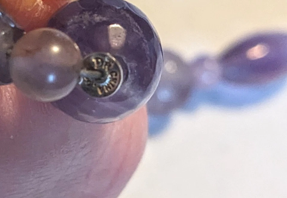 Collar de amatista vintage Jay King encuentra DTR 36" broche largo sin Foto 3 de 4