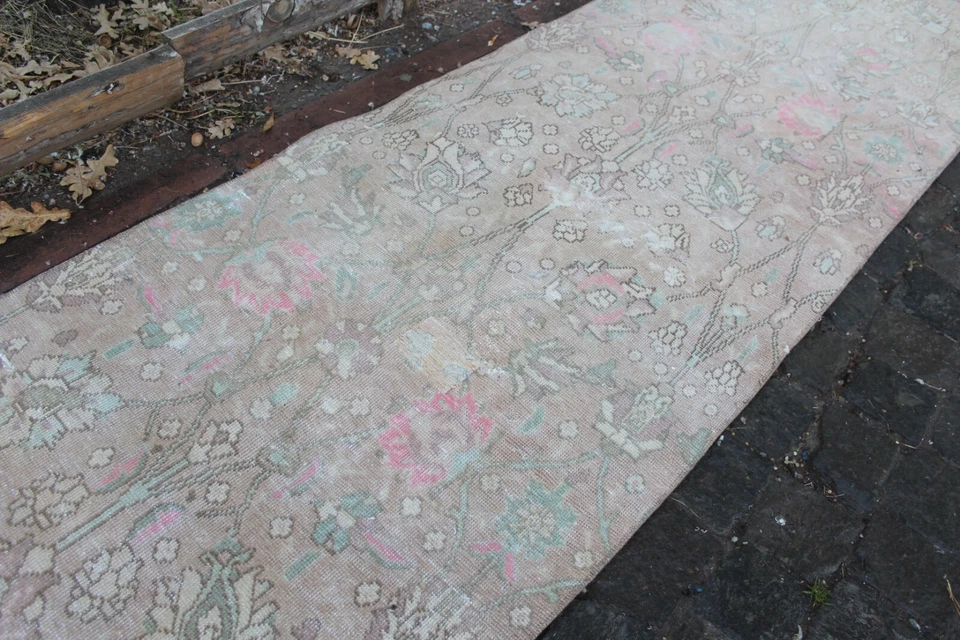 Tapete de corredor turco vintage tecido à mão 150"x30", 380x77cm - Imagem 3 de 4