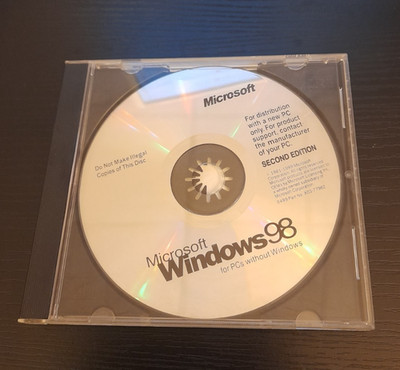 Microsoft Windows 98 Second Edition SE Install CD Disc Without Product ...