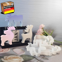 Silikonform Elch, Silikonform Weihnachten Elch, 3 StüCk Silikonform Elch GießFor