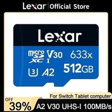 Lexar 633X 64GB 128GB 256GB 512GB U3 V10/V30 A1/A2 C10 MicroSD XC TF Memory card