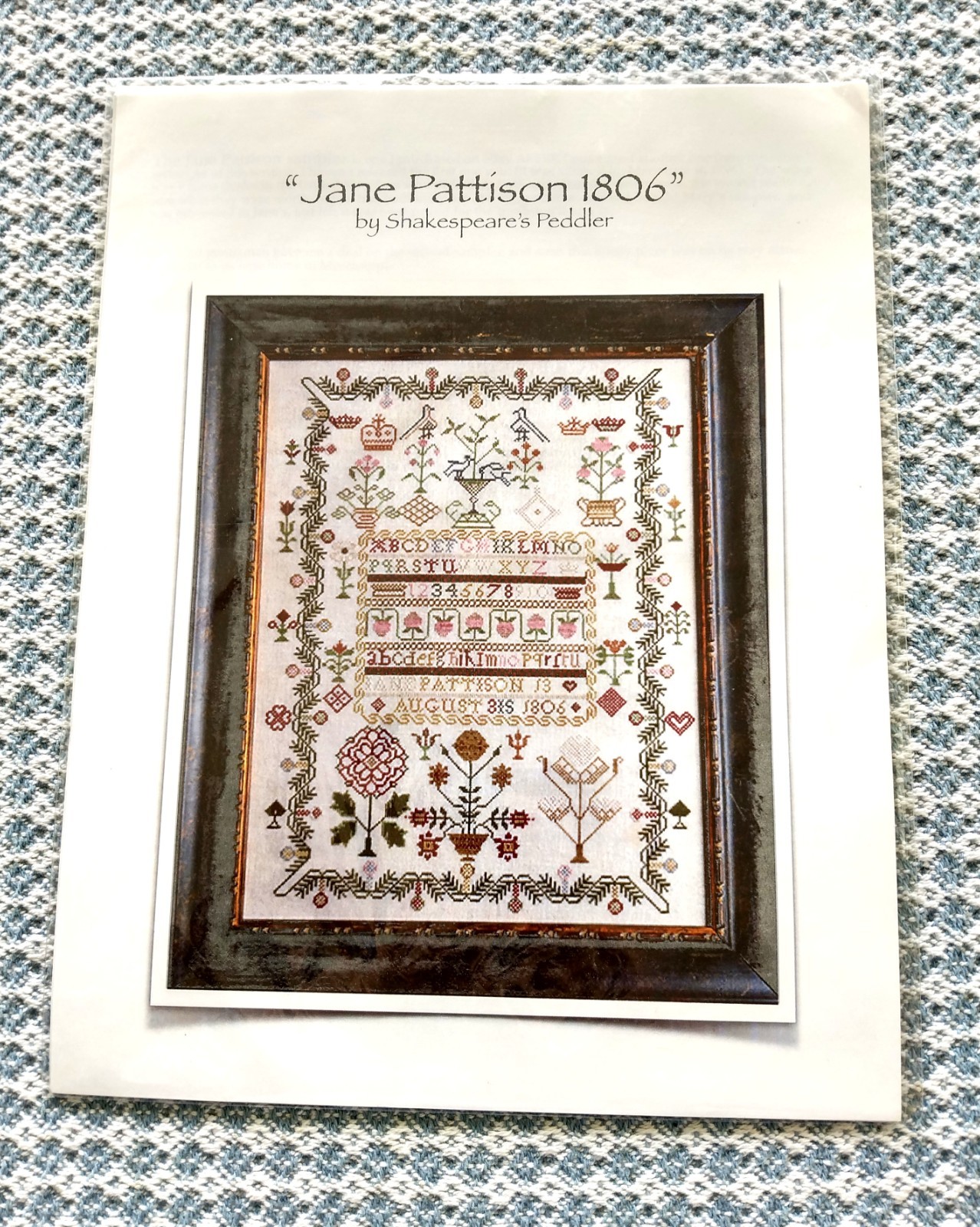 Pattern Antique Sampler Jane Pattison 1806, Shakespeare&rsquo;s 
