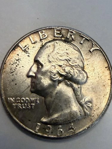 1964 George Washington Quarter90% Silver, Circulated, Philadelphia Mint……2