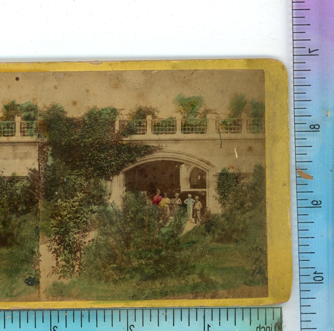 Marble Bridge Mall Central Park NY New York E&HT Anthony Tinted Stereoview