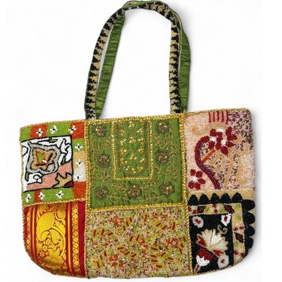 Cache Vintage Purse Bag Beaded Artisan Handmade Tapestry Handbag Shoulder 