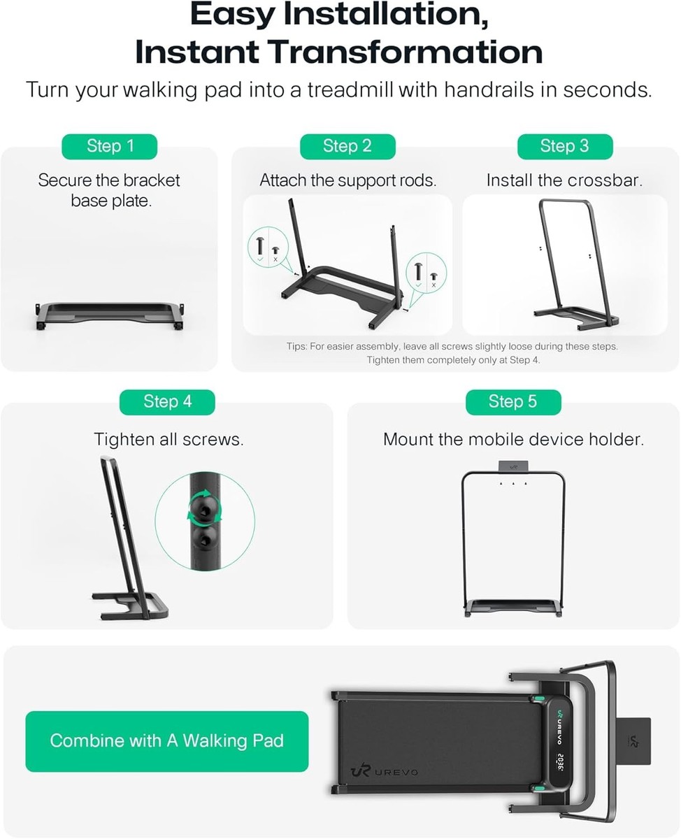 Walking Pad Handle Bar Only Universal Compatible Walking Pads 23.6