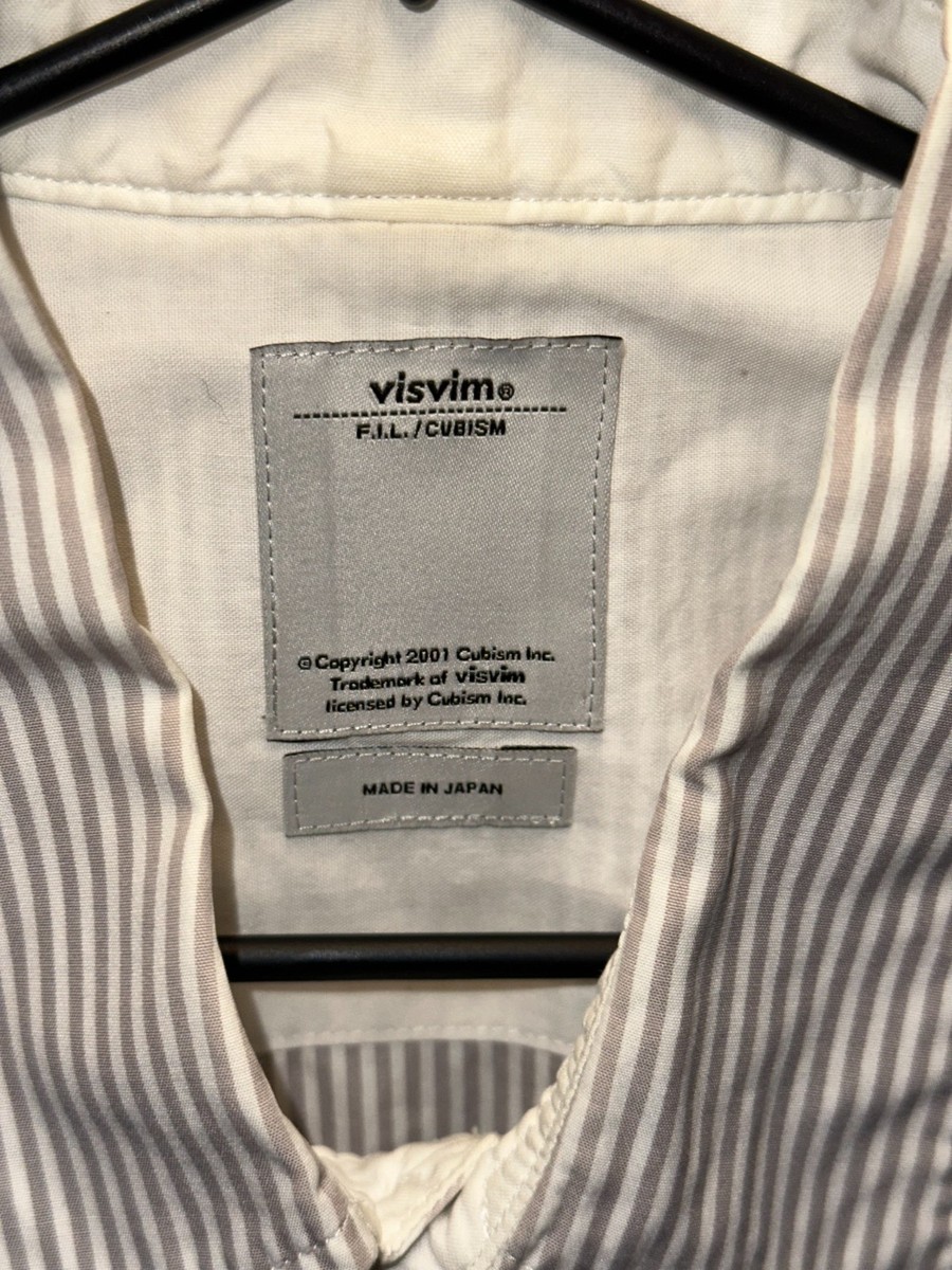 Visvim Striped Shirt F.I.L Cubism Thom Browne Style Made in Japan