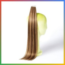 DNE Tape in Hair Extensions Real Human Hair 22 inches 20Pcs/50g/Pack Seamless
