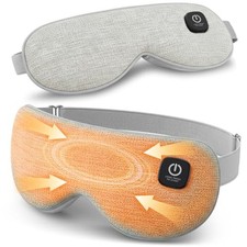 Cordless Heated Eye Mask for Dry Eyes, Improved Sleep, 4 Temp Settings, Washable