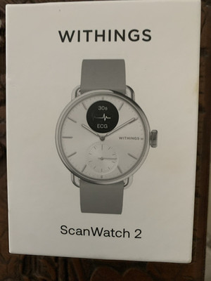 Withings ScanWatch 2 38mm Hybrid Smartwatch EKG SpO2 HR, grau F NIbKM Band