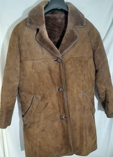 Morlands brown vintage women's real sheepskin coat size 36