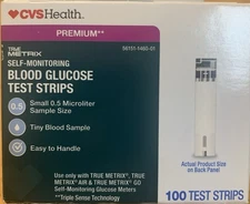 True Metrix PREMIUM Self Monitoring Blood Glucose 100 Test Strips