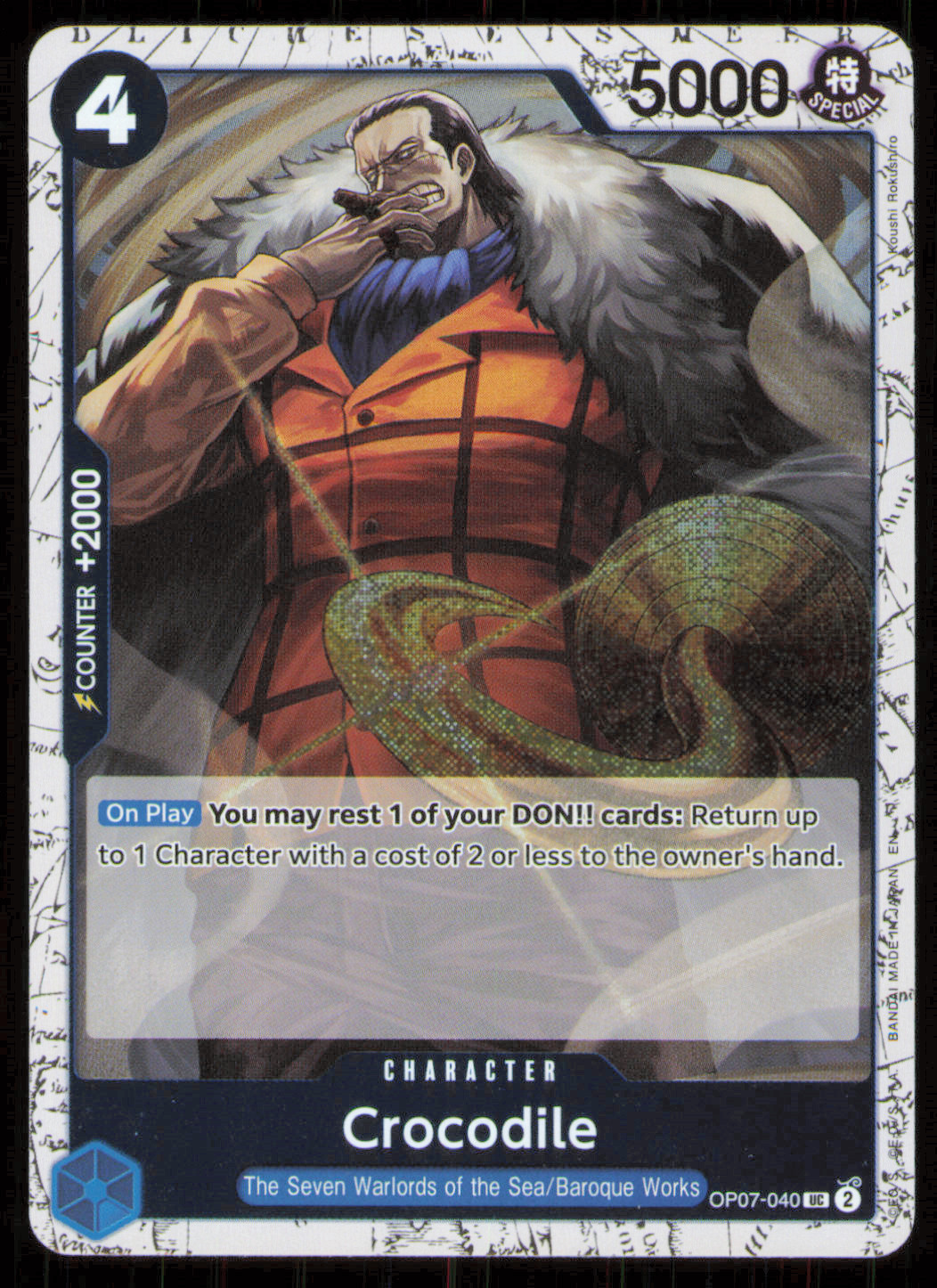 Crocodile - (Pirate Foil) OP07-040 UC Foil Premium Booster -The Best- Vol. 2 NM