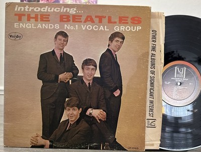 INTRODUCING THE BEATLES VEE JAY Lp Ver 1 Cover Ver 2 Disc VJLP 1062  Mono VG++