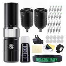 Dragonhawk Tattoo Kit, Tour Y23 Wireless Tattoo Kits 2 Replaceable Batteries