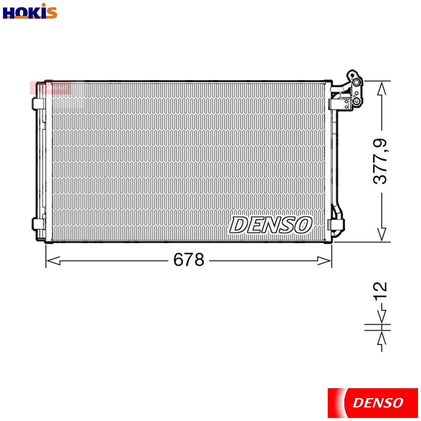 CONDENSER AIR CONDITIONING DCN32068 FOR VW GOLF/VII SHARAN JETTA/SportWagon 2.0L - Image 6