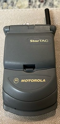 Rare Vintage Collectors Motorola StarTAC Flip Phone Gray Includes