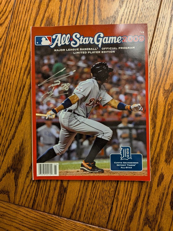 Curtis Granderson Signed 2009 MLB All Star Game Limited Player Edition Program 