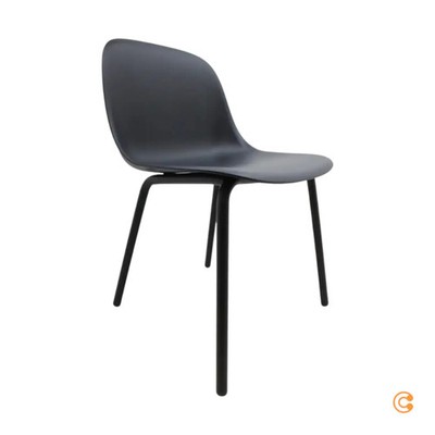 Muuto Fiber Outdoor Stuhl Gartenstuhl Sitz anthrazit schwarz SIEHE TEXT/FOTO