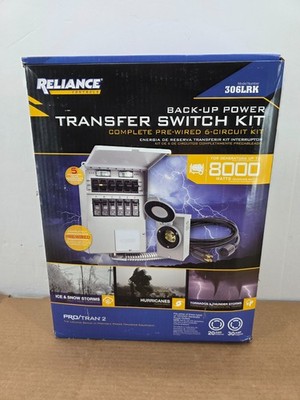 Reliance Controls 306LRK Pro/Tran 2 30-Amp 6-Circuit Manual Transfer Switch Kit