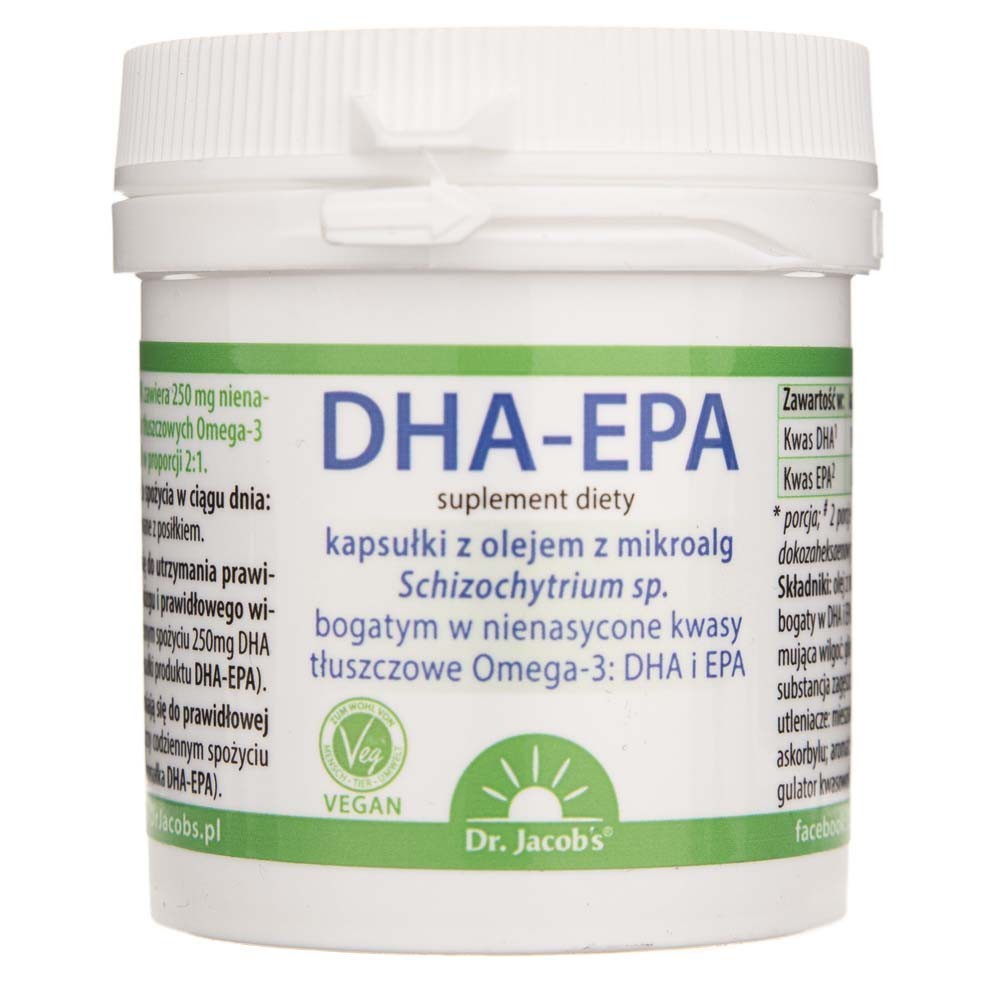Huile d'algues DHA-EPA Dr. Jacob's 60 capsules pour la concentration au travail