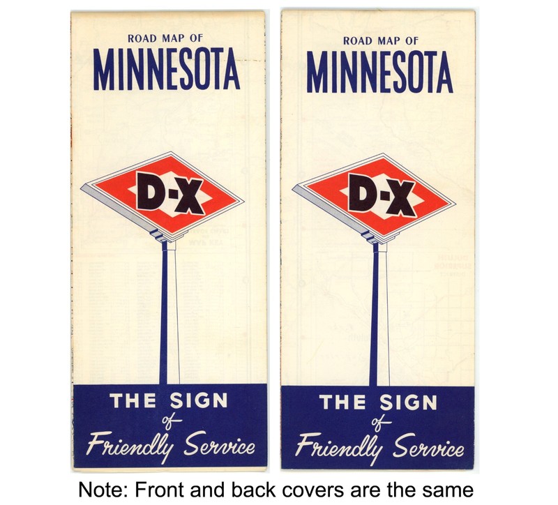 Vintage 1957 Minnesota Road Map – D-X