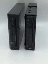 Lot of 2 Nintendo Wii Black Console Only RVL-001 RVL-101 For Parts Or Repair