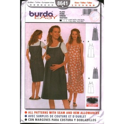 Burda Easy 8641 Maternity Dress Pinafore Sewing Pattern Size 8-20 Uncut  8641 | eBay