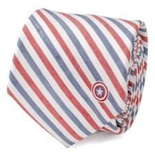 Marvel Captain America Striped White Men's Tie