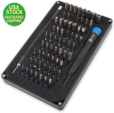 64 Piece Precision Screwdriver Bit Set Electronics Repair Toolkit
