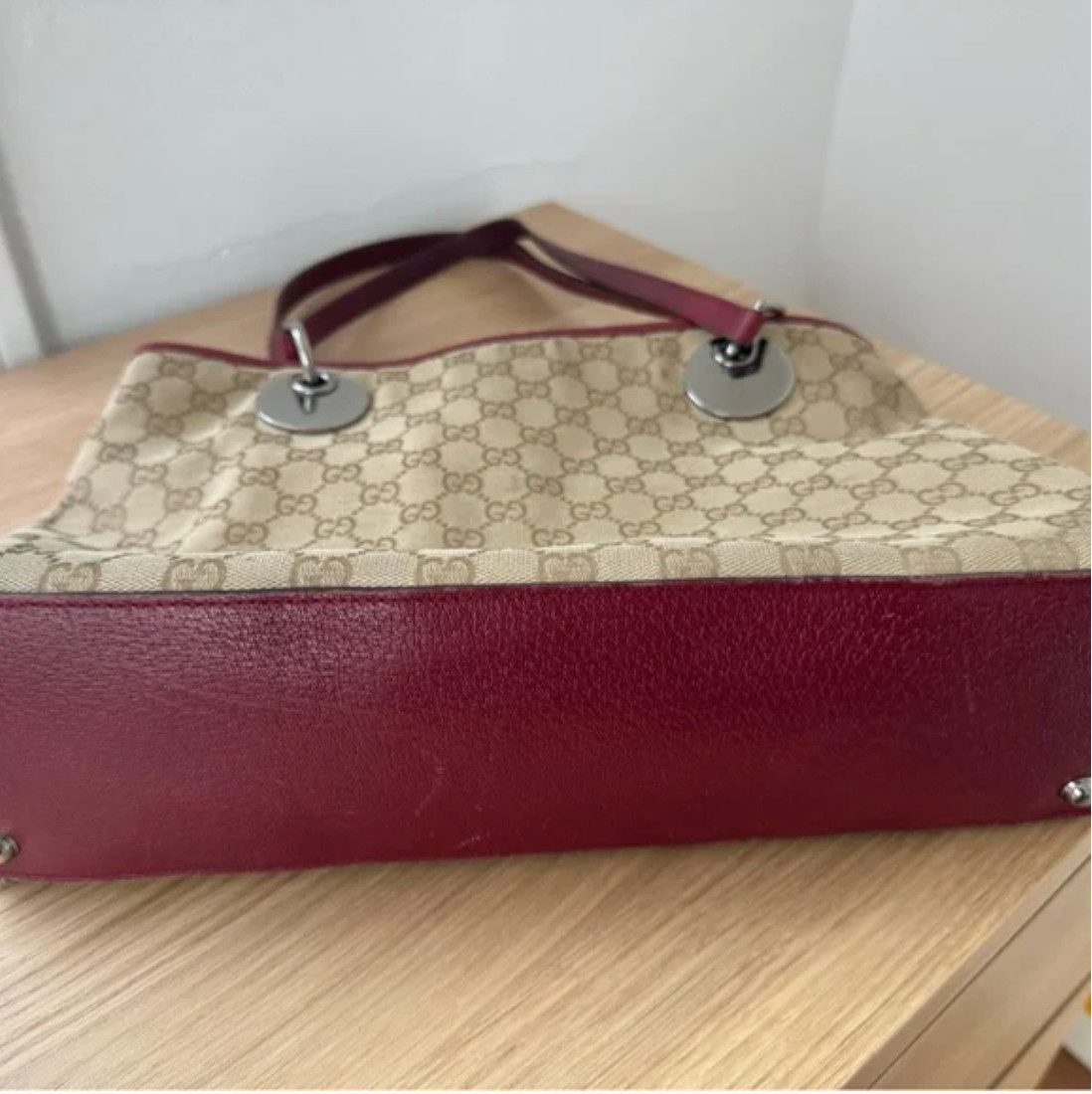 Gucci Monogram Canvas Eclipse Medium Red Tote Bag… - image 3