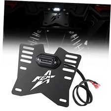 No Drill ATV UTV License Plate Holder with Light, Clamp Mount Aluminum