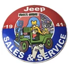 Vintage Jeep Garage Porcelain Sign - Looney Tunes Sales Service Sign