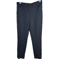 Tailored by Susan Graver Regular Smart Ponte Slim Leg Trouser Black Small